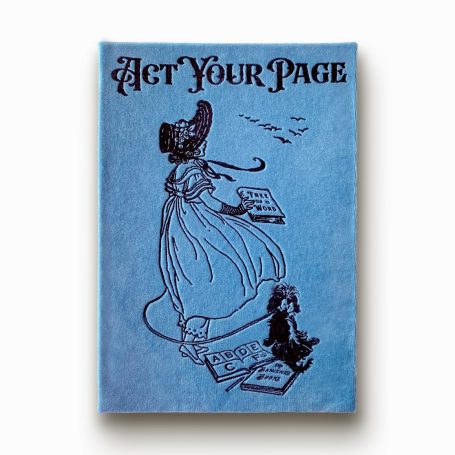 Act Your Page - Velvet Embossed velvet 'book cover' by the artist and printmaker Ceal Warnants
