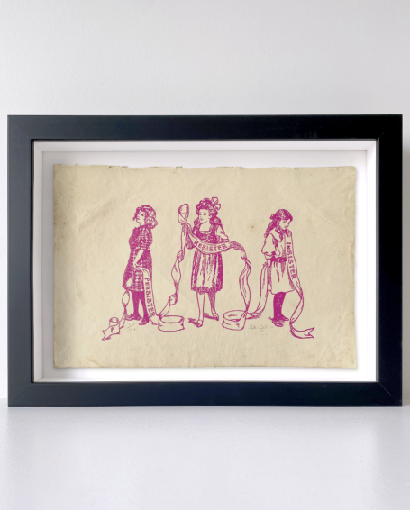 Sisters A print by the artist and printmaker Ceal Warnants
